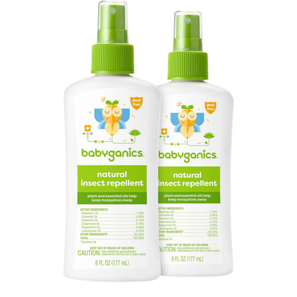 Babyganics repelente de insectos orgánico, elaborado con aceites vegetales y esenciales.