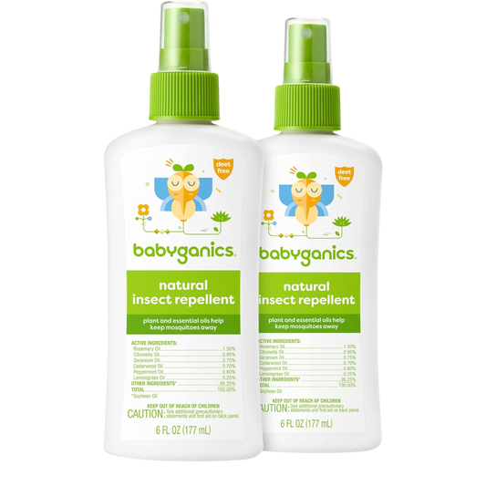Babyganics repelente de insectos orgánico, elaborado con aceites vegetales y esenciales.