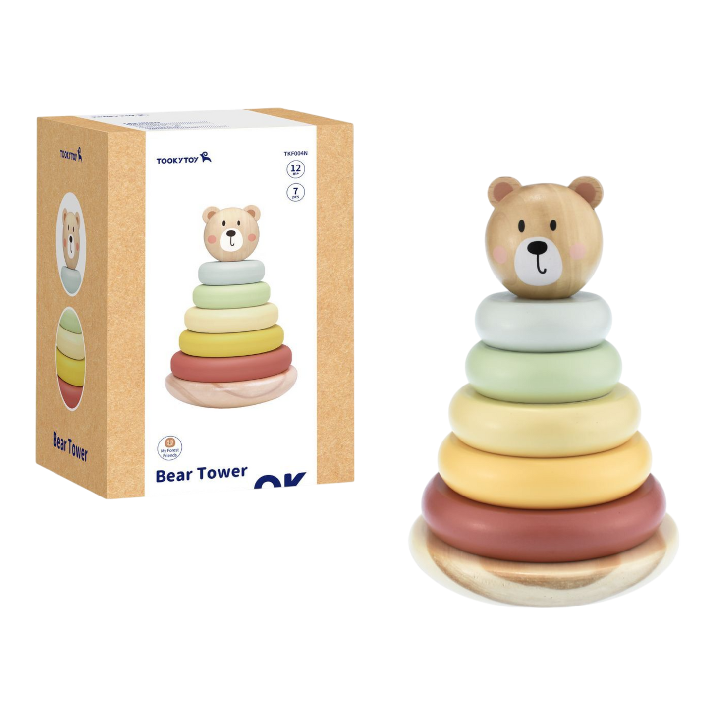 Juego Apilable de Madera Torre de Oso