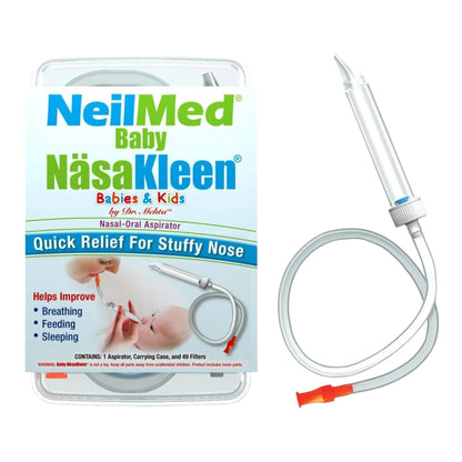 NeilMed Baby NasaKleen Aspirador nasal oral práctico estuche de viaje