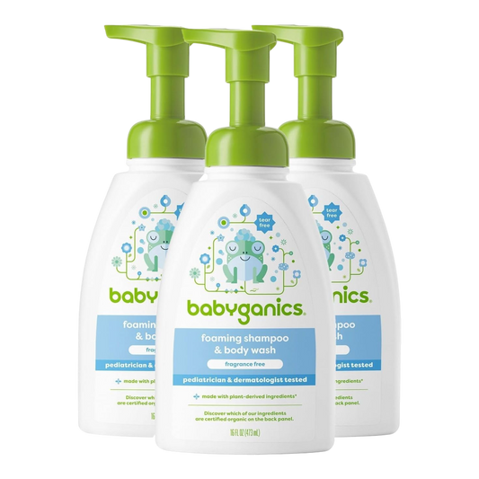 BabyGanics shampoo y gel de ducha orgánico, botella con dosificador