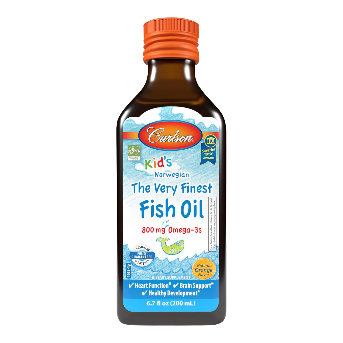 Carlson - El Mejor Aceite de Pescado para Niños, 800 mg de Omega-3