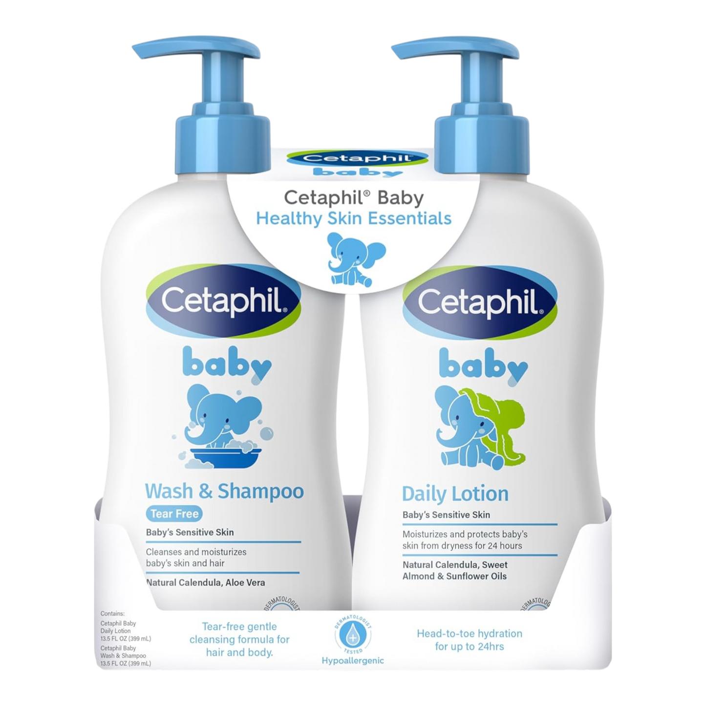 Jabón champú + crema corporal para bebés Cetaphil Pack