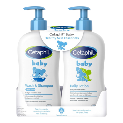 Jabón champú + crema corporal para bebés Cetaphil Pack