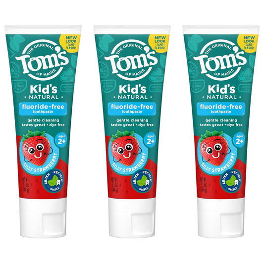 Tom's of Maine pasta de dientes para niños sin flúor, pasta de dientes natural