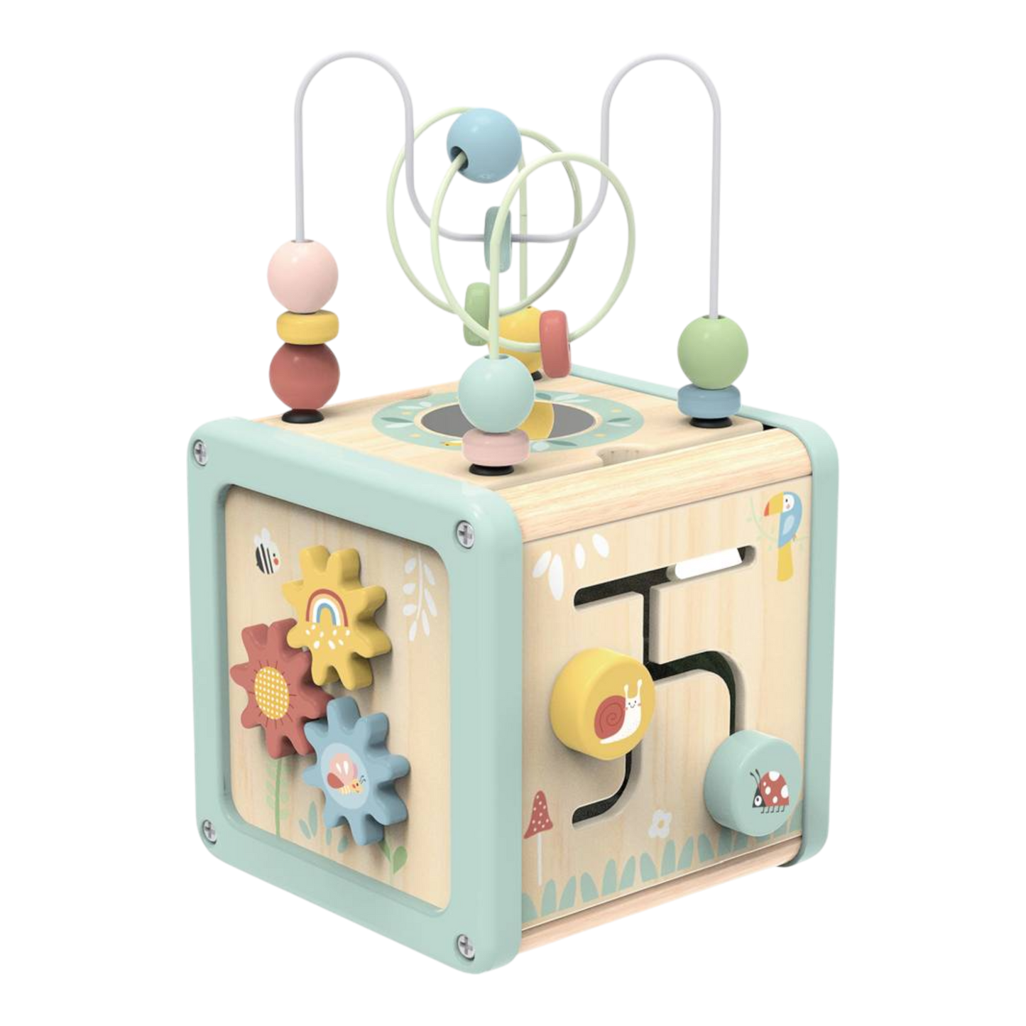 Cubo Clasificador de Actividades – Juguete Educativo de Madera