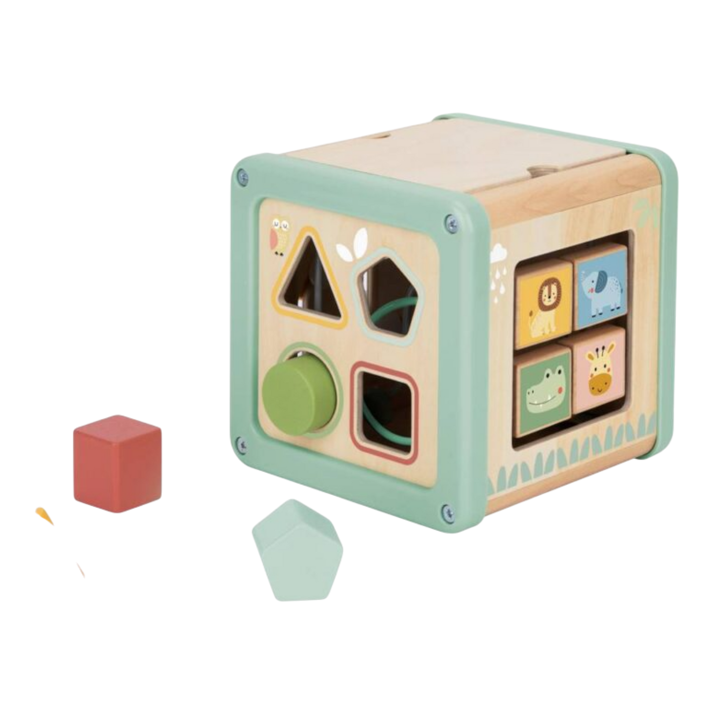 Cubo Clasificador de Actividades – Juguete Educativo de Madera