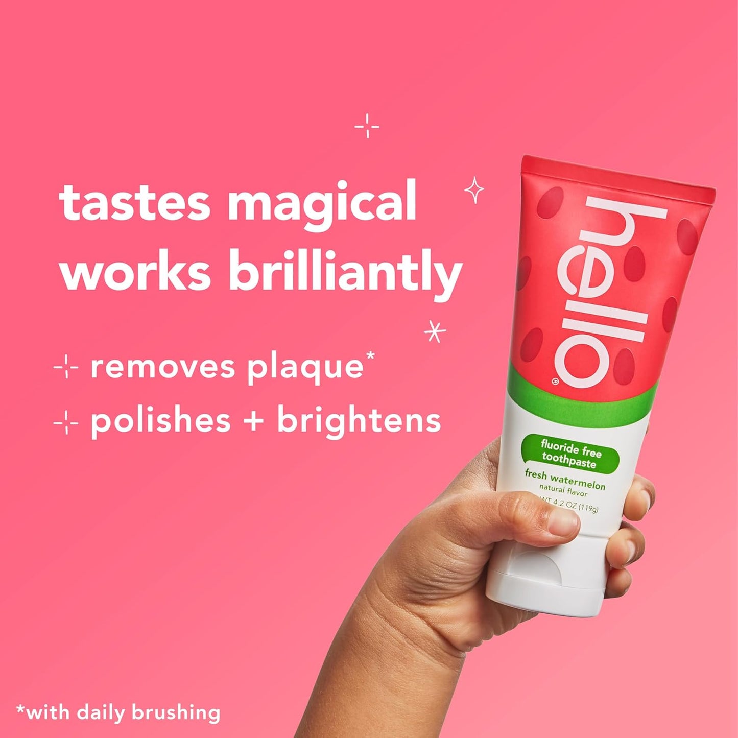 Hello Pasta dental fresca para niños sin flúor de sandía