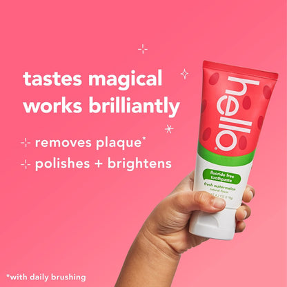 Hello Pasta dental fresca para niños sin flúor de sandía
