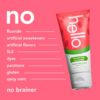 Hello Pasta dental fresca para niños sin flúor de sandía