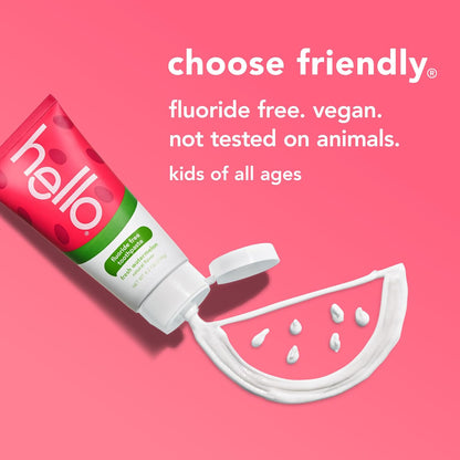 Hello Pasta dental fresca para niños sin flúor de sandía