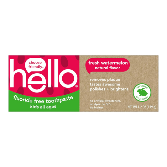 Hello Pasta dental fresca para niños sin flúor de sandía