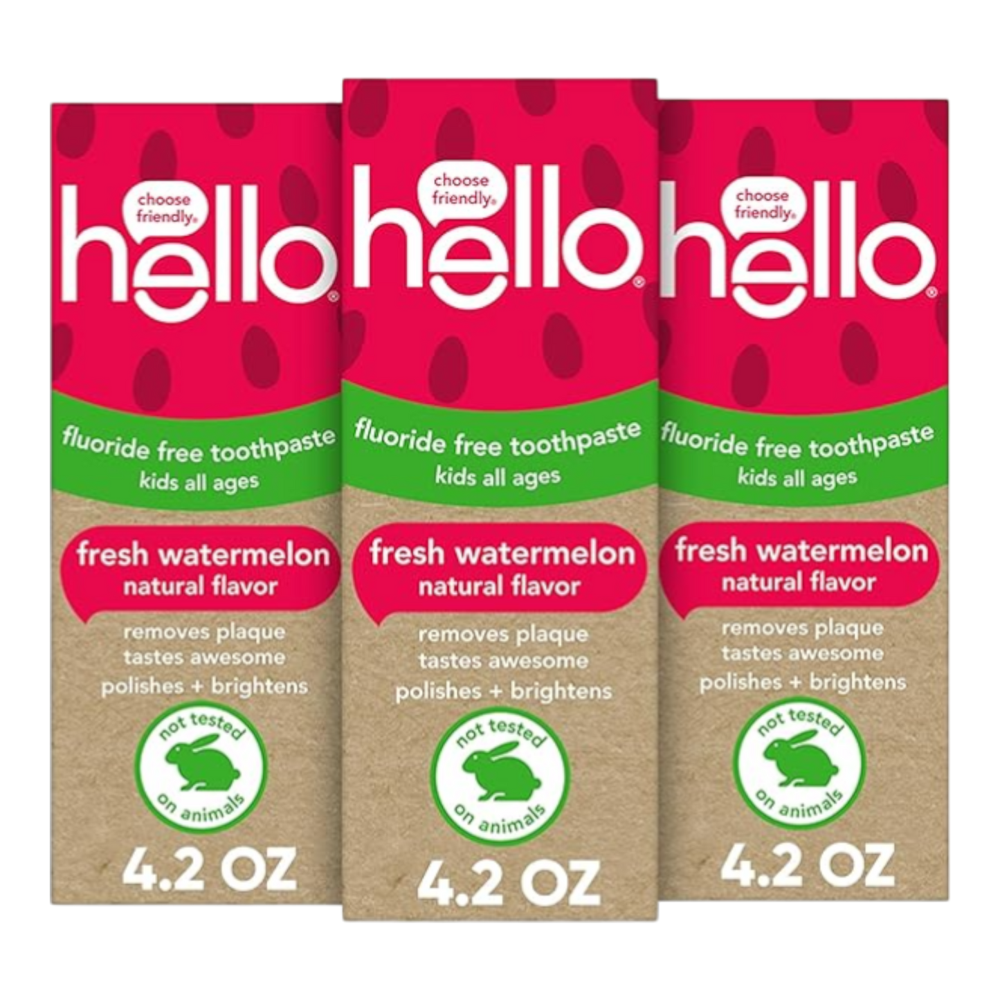Hello Pasta dental fresca para niños sin flúor de sandía