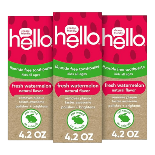 Hello Pasta dental fresca para niños sin flúor de sandía