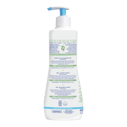 Mustela Gel de Limpieza Suave, Jabón para el Cabello y Cuerpo del Bebé