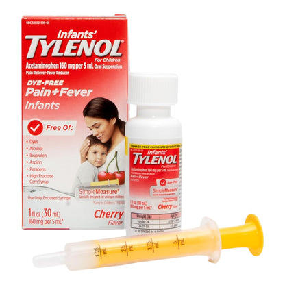 Tylenol – Alivio del Dolor y Fiebre en Suspensión Oral Sabor Cereza  -Acetaminofen