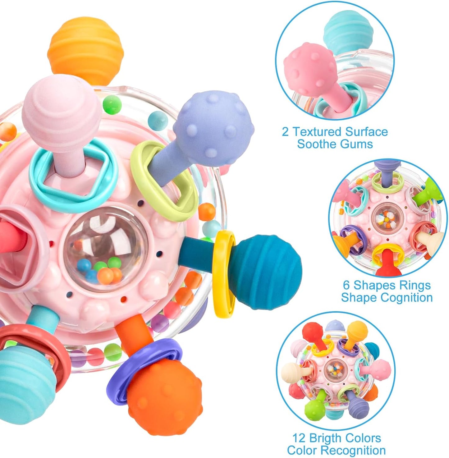 Juguete sensorial Montessori de dentición para bebés