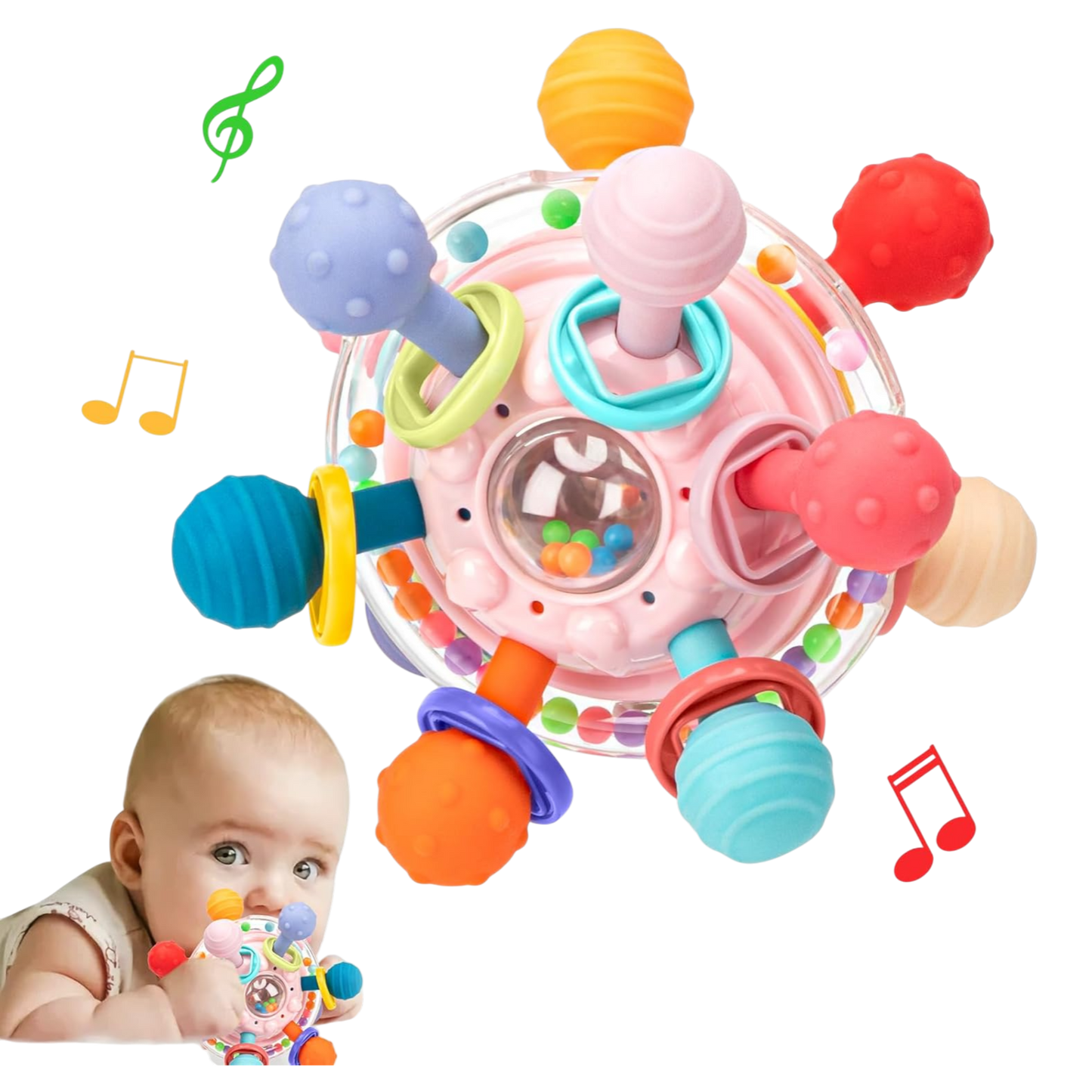 Juguete sensorial Montessori de dentición para bebés