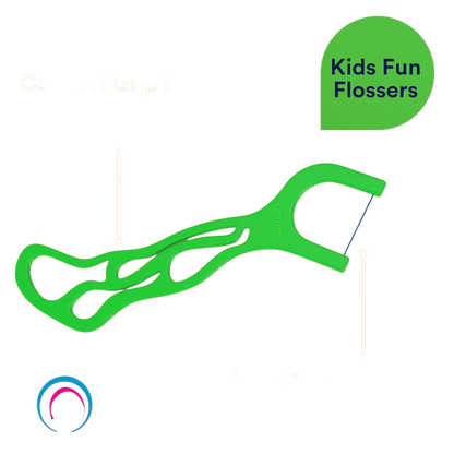Hilo dental infantil DenTek Fun Flossers con sabor a frutas silvestres, paquete de 90 unidades
