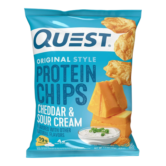 Quest Nutrition, Ojuelas de Proteínas con sabor a Queso Cheddar y Crema Agria