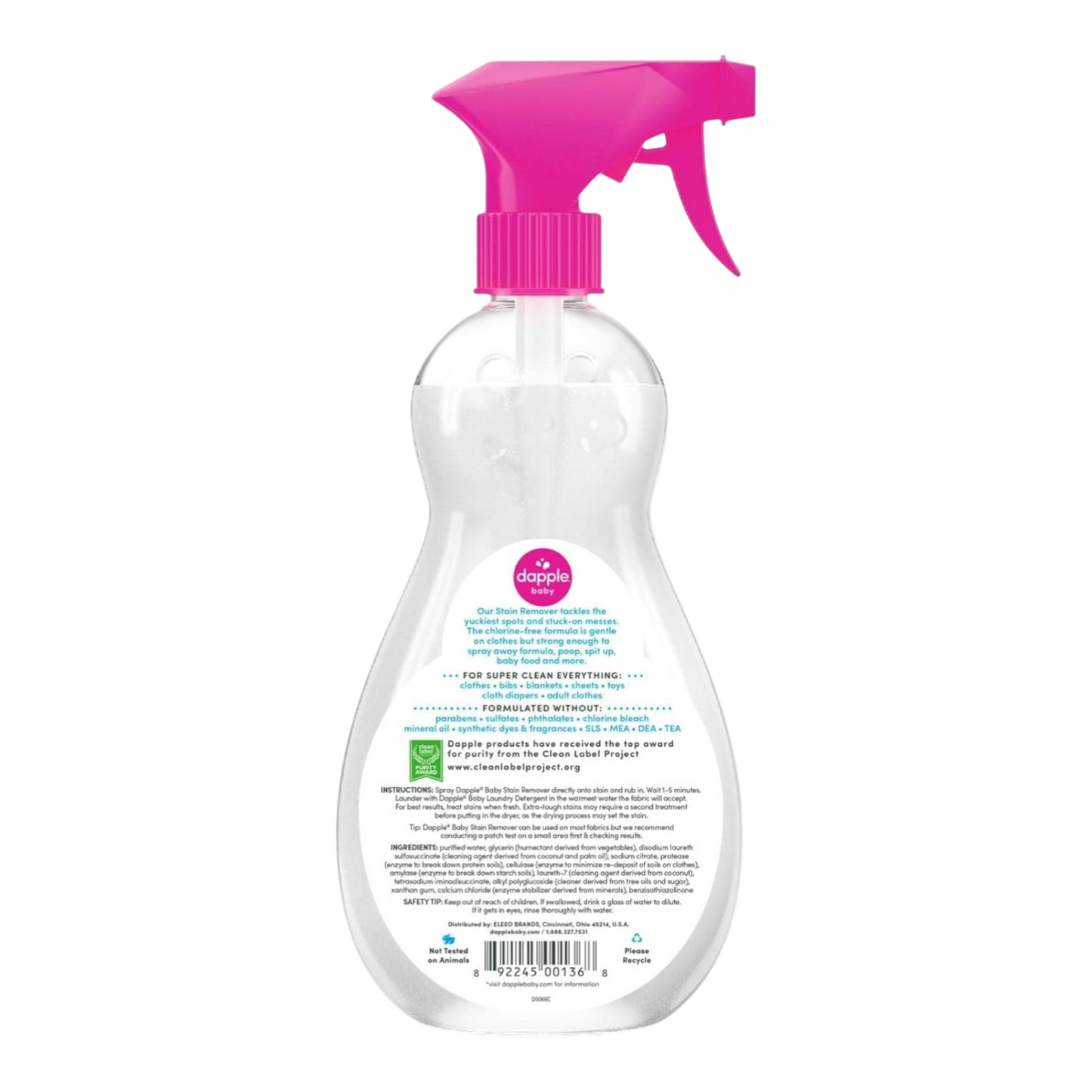 Dapple Spray removedor de manchas a base de plantas e hipoalergénico