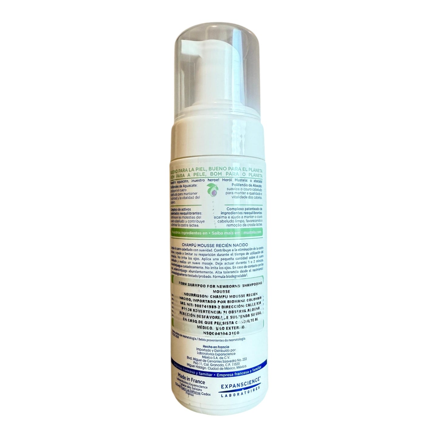 Mustela shampo natural para bebé para costra lactea recién nacidos
