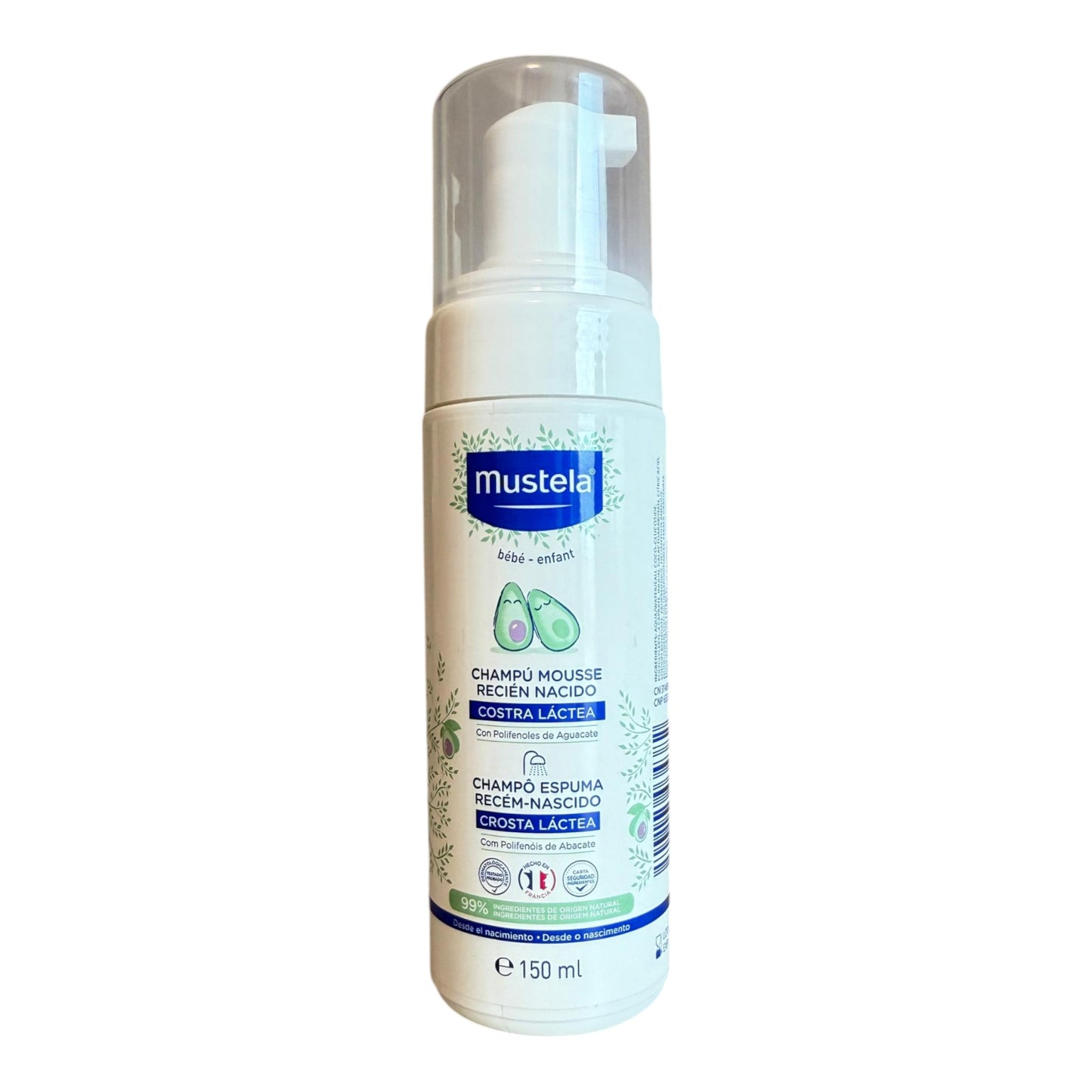Mustela shampo natural para bebé para costra lactea recién nacidos