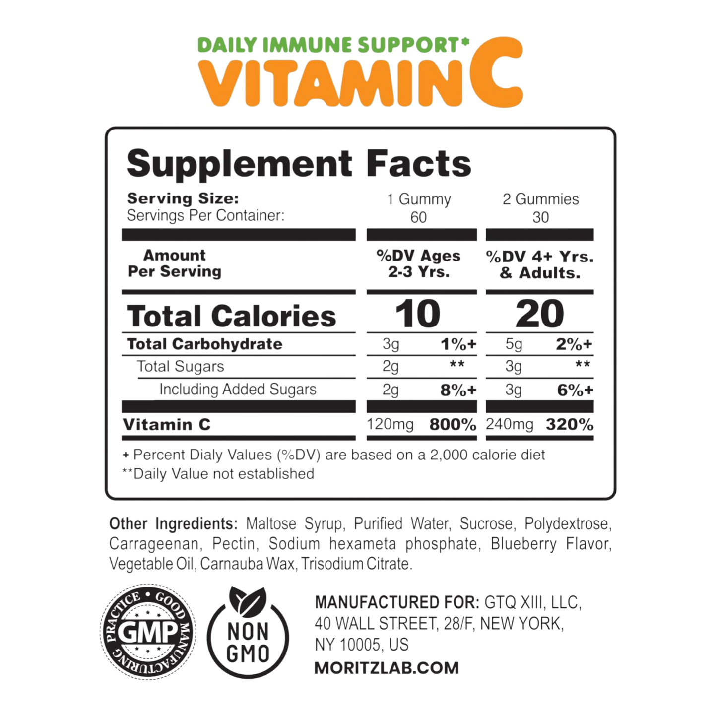 DR. MORITZ Gomitas de vitamina C para niños
